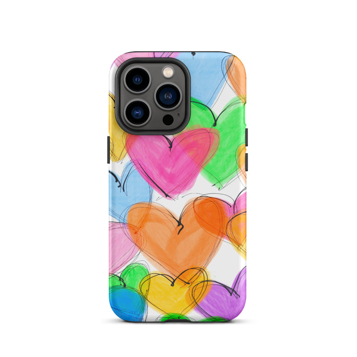 Sketched Hearts Tough iPhone® Case