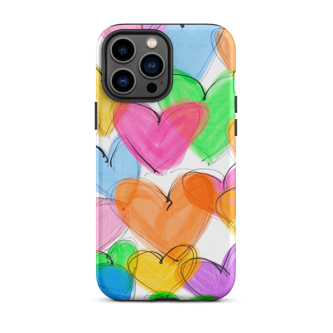 Sketched Hearts Tough iPhone® Case