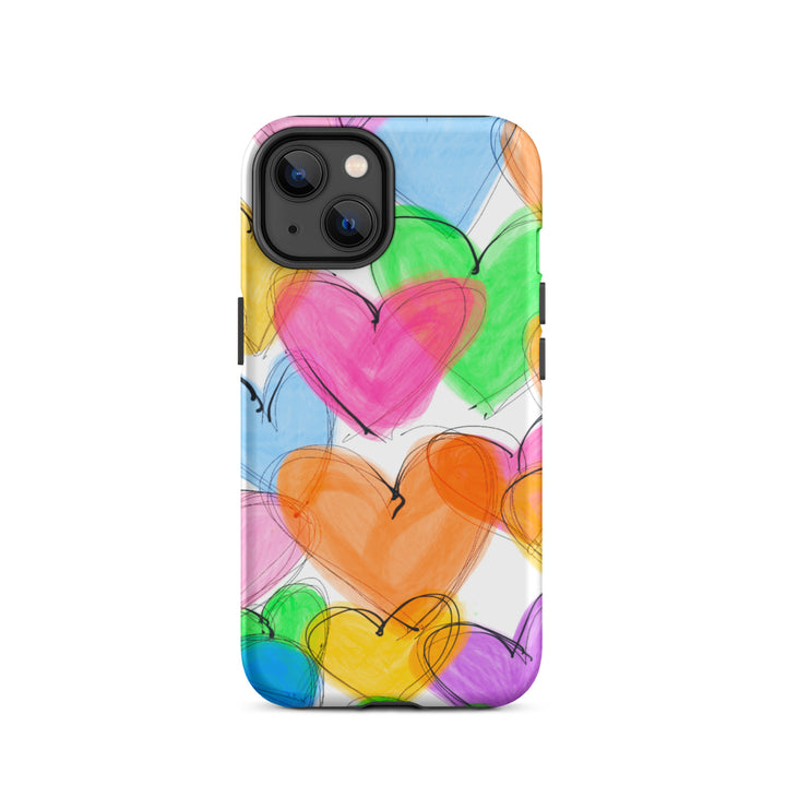 Sketched Hearts Tough iPhone® Case