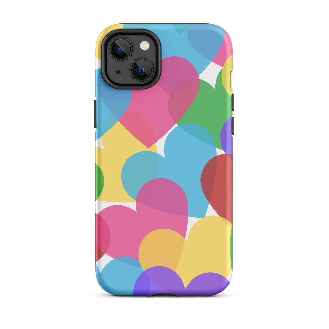 Overlapping Hearts Tough iPhone® case