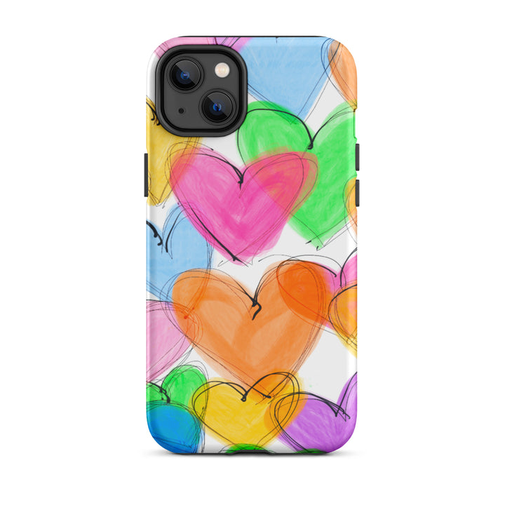 Sketched Hearts Tough iPhone® Case