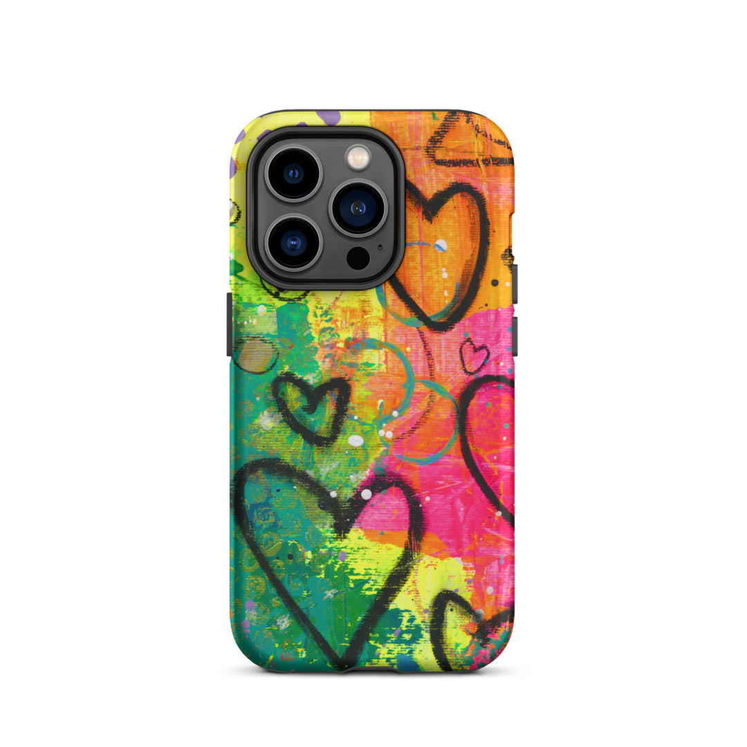 Abstract Hearts Tough iPhone® Case