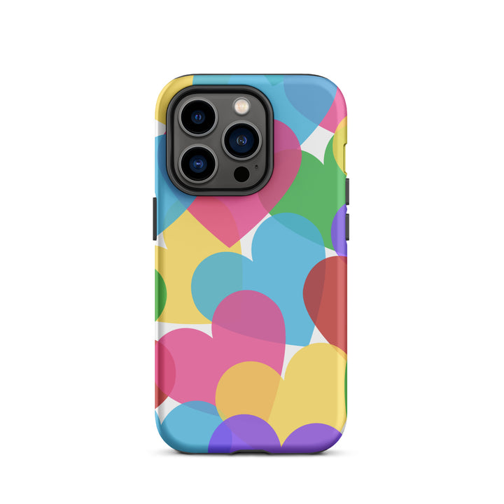 Overlapping Hearts Tough iPhone® case