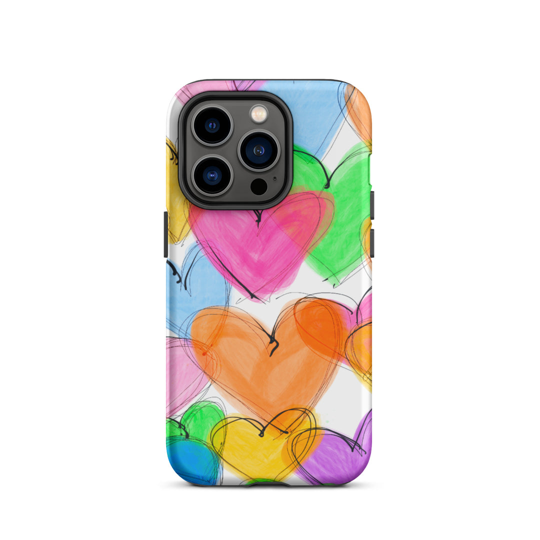 Sketched Hearts Tough iPhone® Case