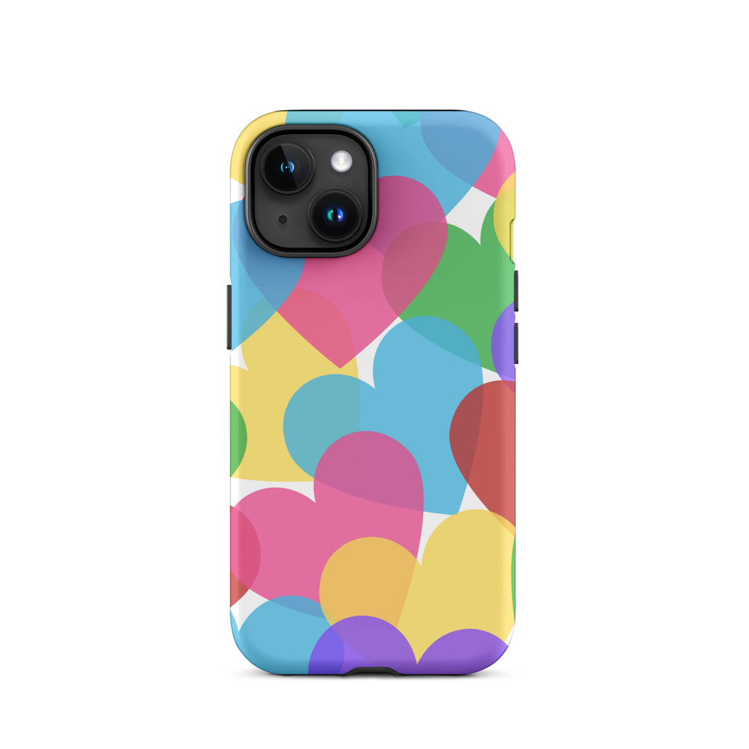 Overlapping Hearts Tough iPhone® case