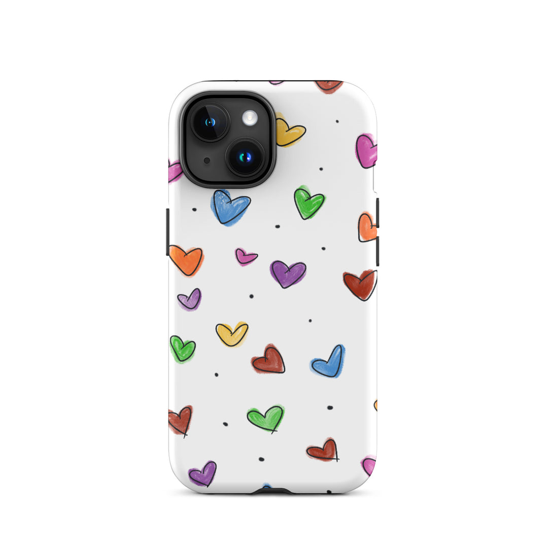 Tiny Heart Sketch Tough iPhone® Case