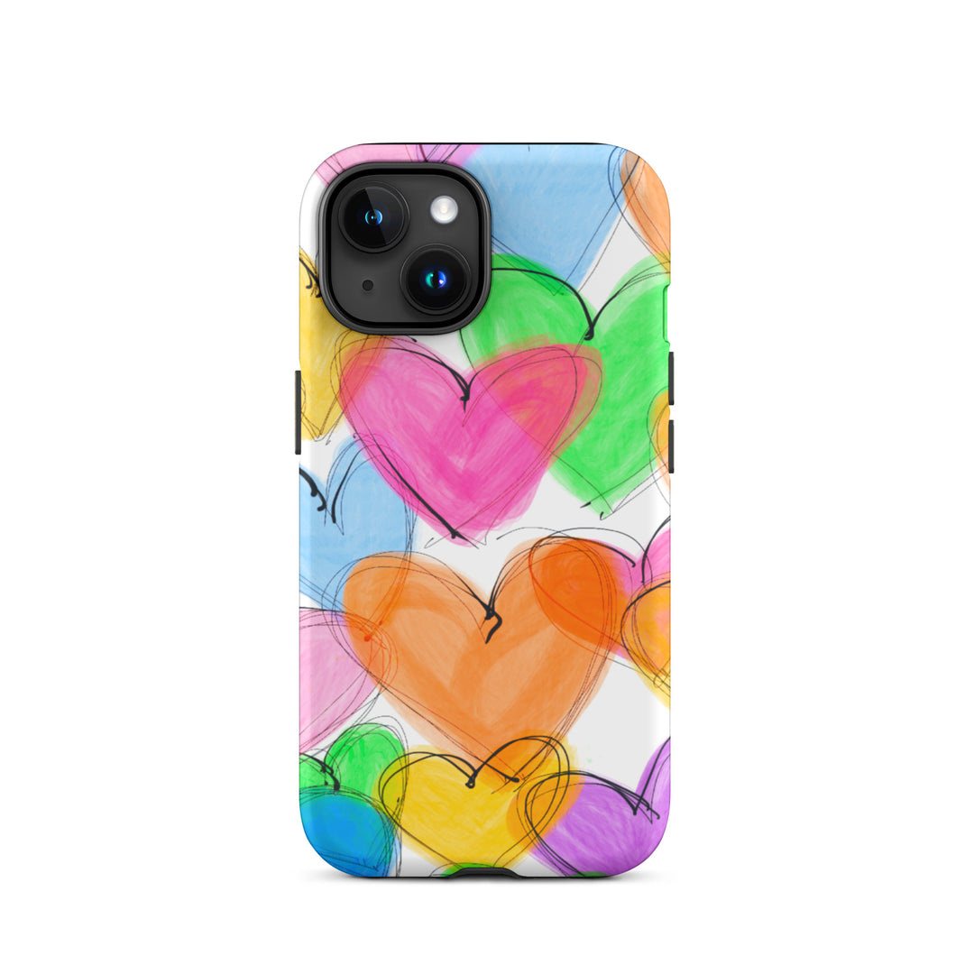 Sketched Hearts Tough iPhone® Case