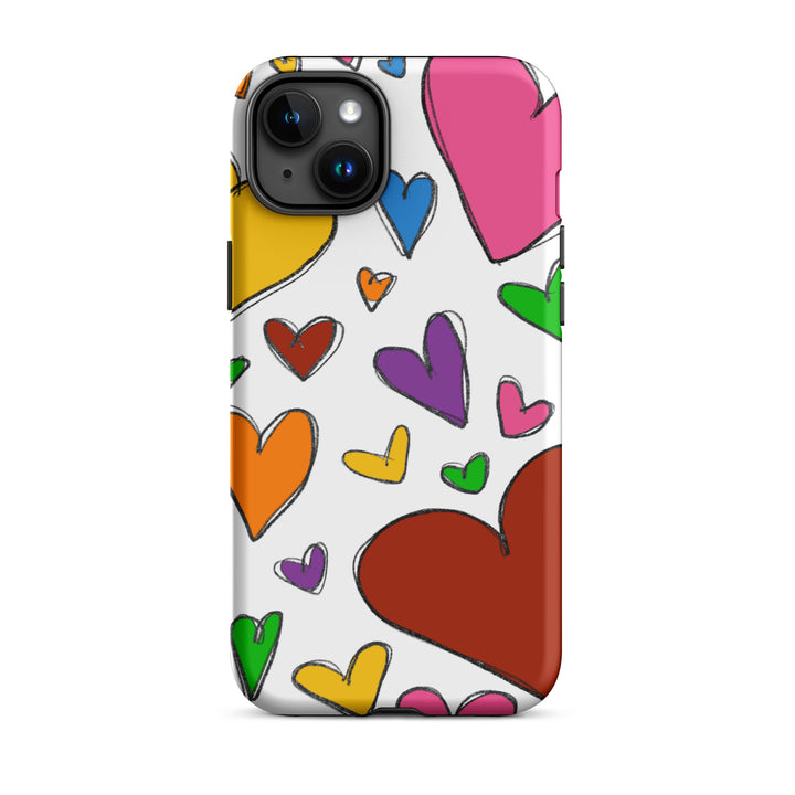 Large Sketch Hearts Tough iPhone® Case