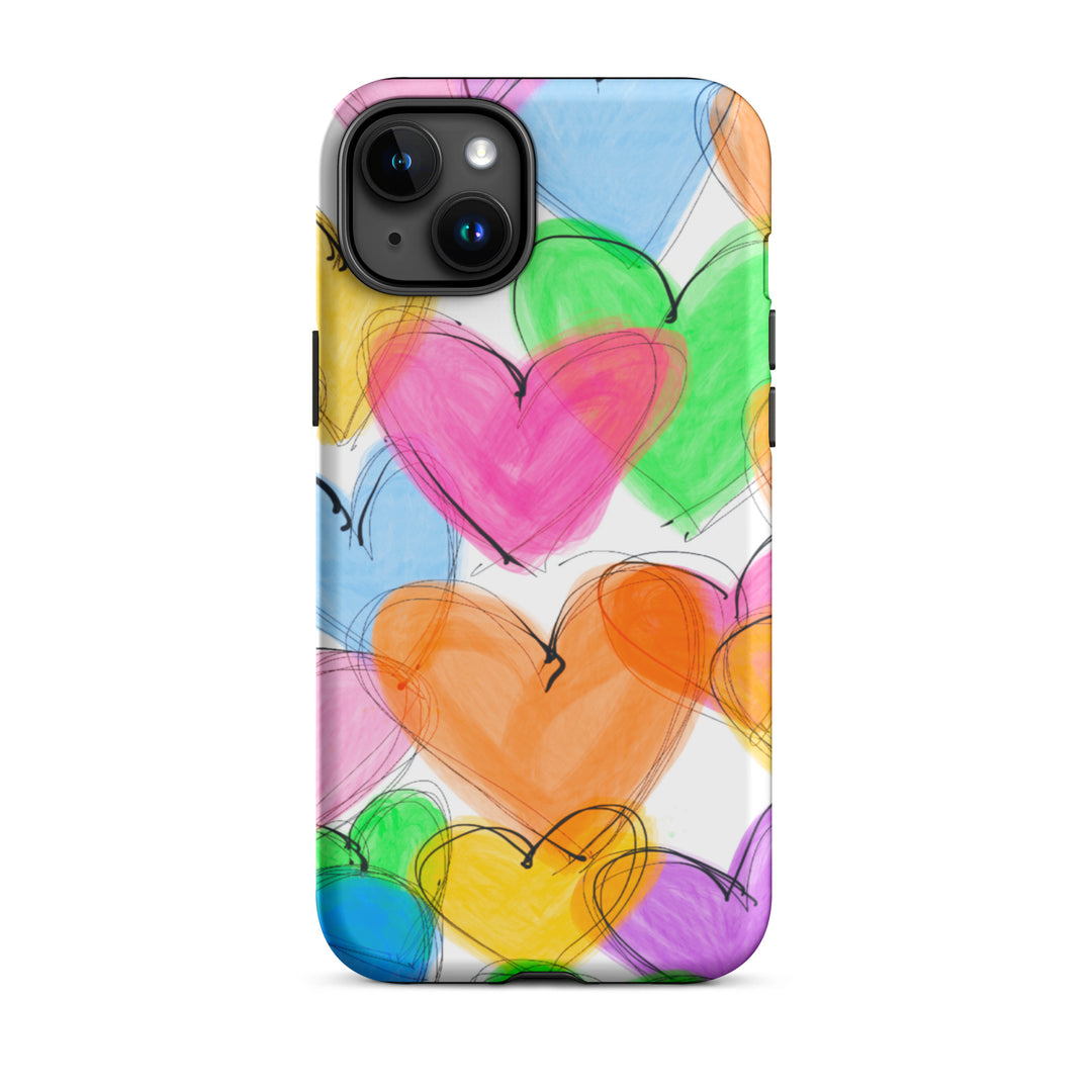 Sketched Hearts Tough iPhone® Case