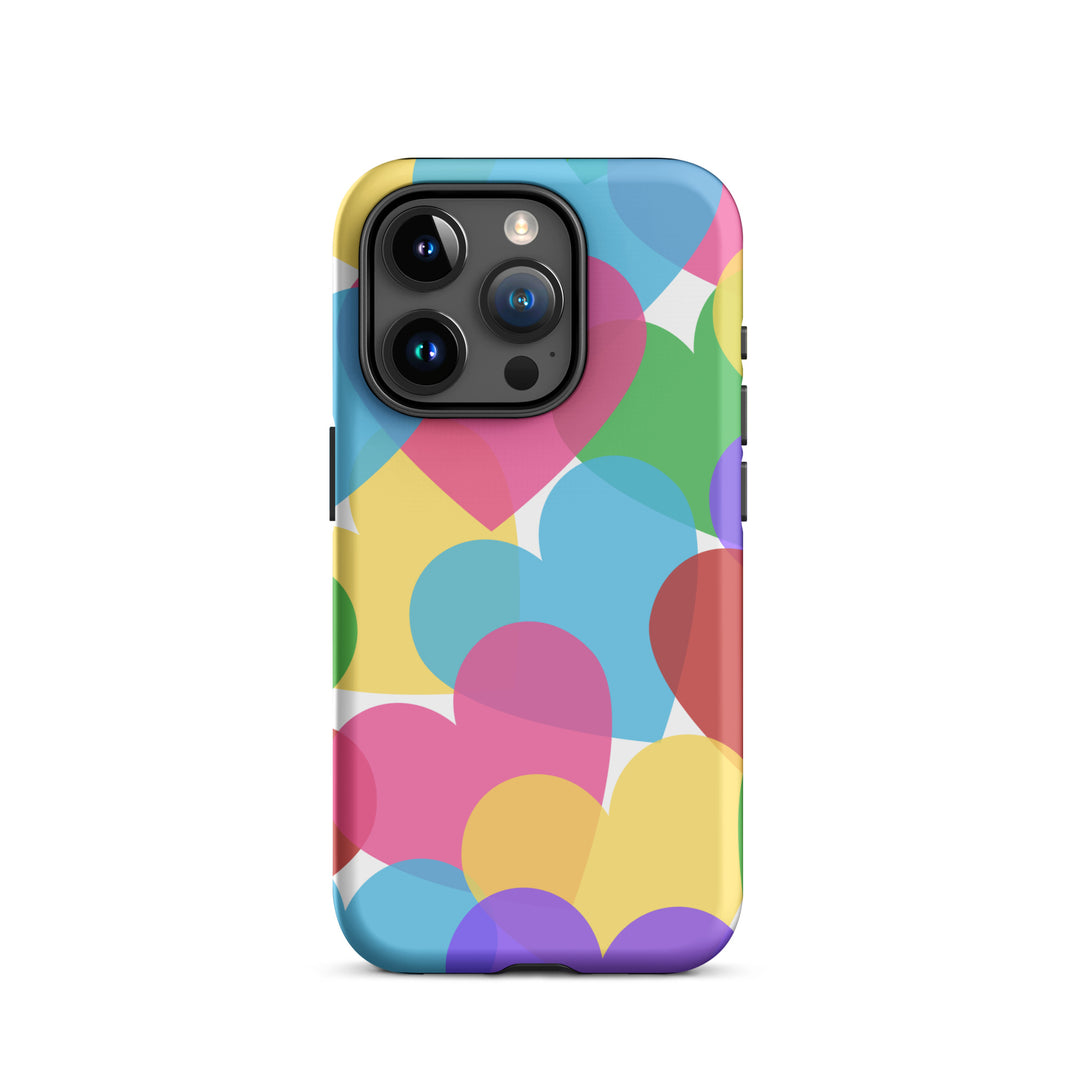 Overlapping Hearts Tough iPhone® case