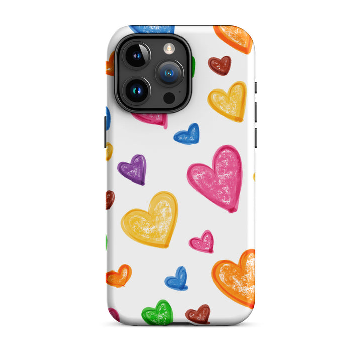 Crayon Hearts Tough iPhone® Case