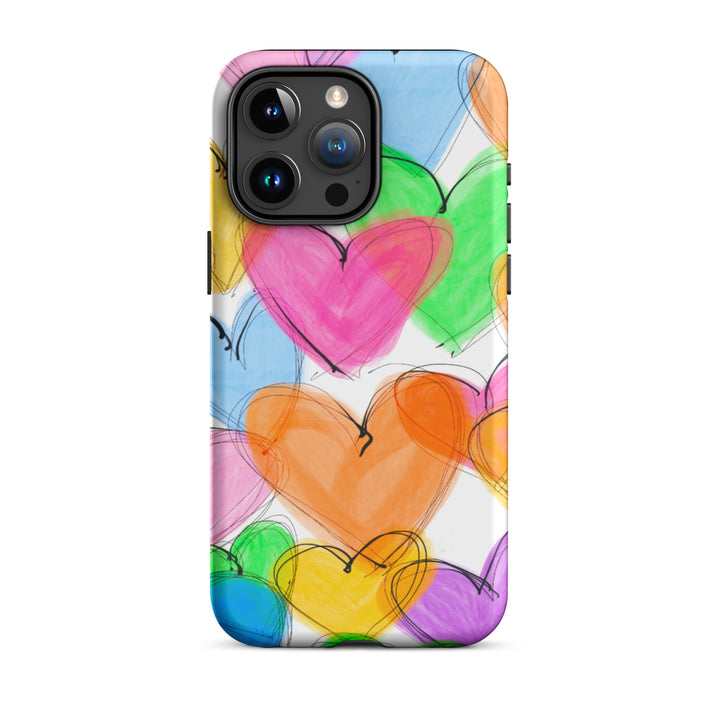 Sketched Hearts Tough iPhone® Case