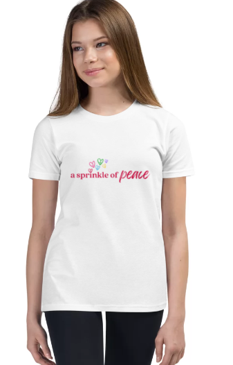 "A Sprinkle of Peace" Youth Short Sleeve T-Shirt