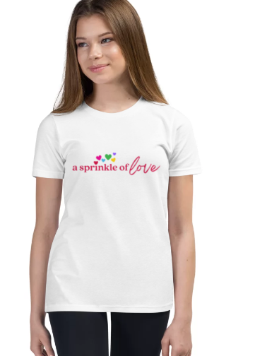 "A Sprinkle of Love" Youth Short Sleeve T-Shirt