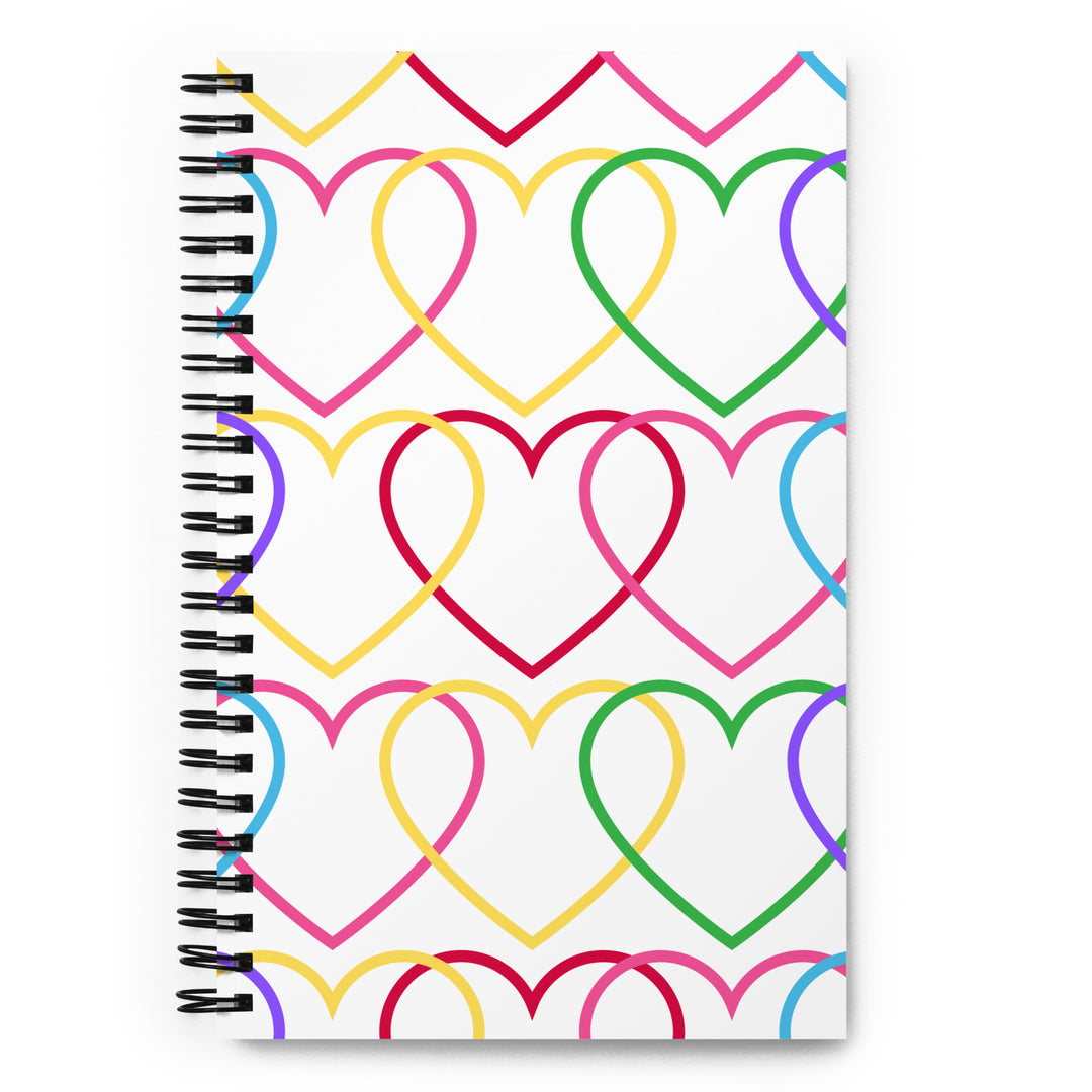 Symmetrical Hearts Spiral Notebook