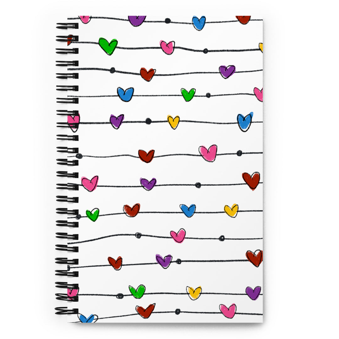 String Hearts Spiral Notebook