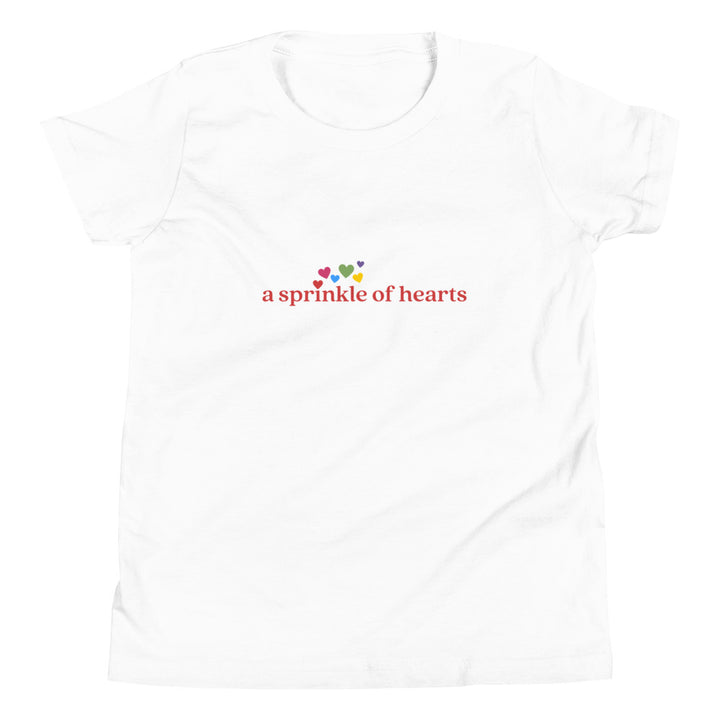 "A Sprinkle of Hearts" Youth Short Sleeve T-Shirt